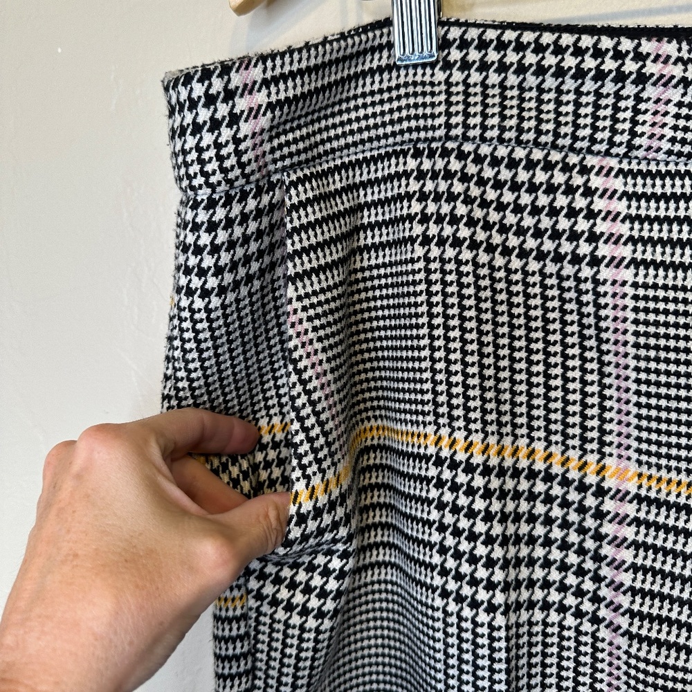 BP | Glen Check Plaid Retro Vibes Dark Academia Slacks Classic Trousers Pants - Picture 4 of 13